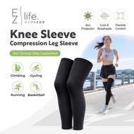 1 Pasang Lengan Kaki Ezlife 1 Pair Compression Leg Sleeve Knee Leg Cover Knee Pad Protector Fitness 