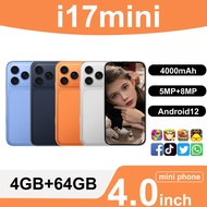 I17 Pro Max Mini Smartphone 4GB+64GB 4.0inch 4000mAh Cellphone World Clock Android Phone