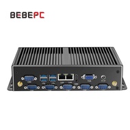 สินค้าใหม่ Bepc Mini Industrial PC Fanless Core I5 4200U Celeron 2955U HD WiFi 6 * RS232 Windows 10ค
