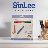edu3 Triangular Coloured Pencil 24 Colours,Card Box 1201024