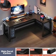 Meja Gaming Bahan Carbon Berkualitas / Meja Komputer Import / Meja Belajar / Meja Gaming Kaki Besi /