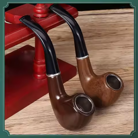 Detachable Durable Resin Imitation Solid Wood wood grain Tobacco Filter Pipes Smoking Pipe Cigarette