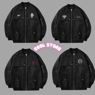 Nb-a 2-layer button bomber jacket, high-quality chroome heeart made in Guangzhou, waterproof and win