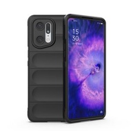 全城熱賣 - 適用於OPPO Find X5 Pro 幻盾TPU+絨布手機殼（黑色）