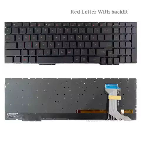 New Laptop Keyboard For Asus FX553 FX553VD FX553VE Red Letter With backlit