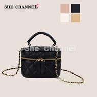 Rhombic Lattice Chain Sling Bag Mini Cosmetic Bag Small Bucket Bag Women’s Shoulder Bag Hnadbag For 