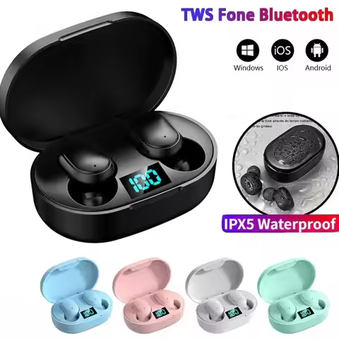 E6S Wireless Bluetooth Earphones TWS Bluetooth Headset Wireless Earbuds Noise Cancelling Earphones w