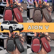 Aion V Alloy + Leather Key Case Aion V Key Case/ Aion V Remote Cover/