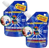Le Glue Temporary Glue, 2 Pack – Non-Permanent Adhesive for Plastic Building Blocks, No More Messy B
