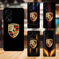 Oppo A58 Black Bezel Phone Case Porsche Brand