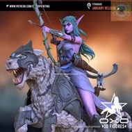 1/10魔獸泰蘭德gk白模未上色3d打印魔獸世界泰蘭德限量版手辦雕像