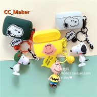 Jabra Elite Active 75T Case Cartoon Charlie Brown Snoopy Keychain Pendant Jabra Elite 85T Bluetooth 