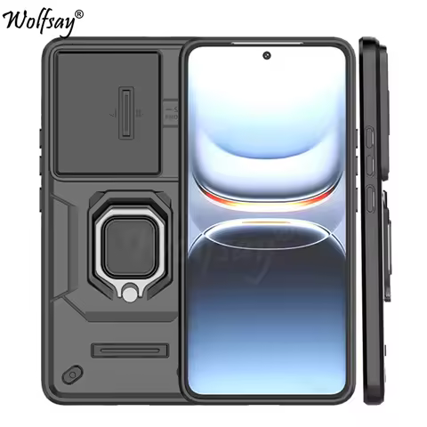 Shockproof Case For Vivo iQOO 13 Case For Vivo iQOO 13 5G Ring Holder Magnetic Full Back Cover For V