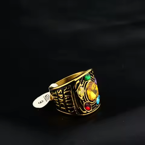 Cool Men's Power Ring Infinity Wars Thanos Cosplay Anime Alloy Ring Jewelery Punk Gothic Hip Hop Rin