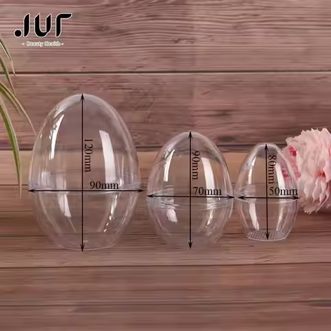1Pc Plastic Clear Mould Reusable Eggs Shape Crafting DIY Bath Bomb Mold Home Hotel Decor For Christm