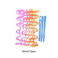 12Pcs/Set Alat Pengeriting Rambut Manual Heatless Hair Curler Gulungan Rambut Tanpa Catokan