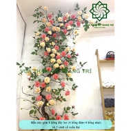 Combo No. 9_Wall-mounted vines (4 dark climbing roses - 4 light climbing roses + 2 ancient branches)