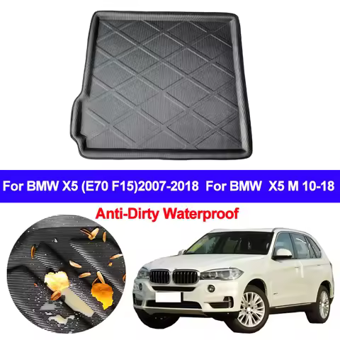 Car Rear Trunk Mat Cargo Tray Boot Liner Carpet Protector Floor For BMW X5 (E70 F15) 2007 - 2017 201