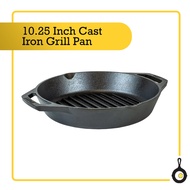 Lodge 10.25 Inch Seasoned Cast Iron Dual Handle Grill Pan