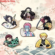 Pin Badge Demon Slayer (Kimetsu no Yaiba) Terbaru - Aksesori Beg Sekolah Anime 3D, Barangan Koleksi 