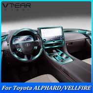 Vtear for TOYOTA ALPHARD VELLFIRE 2024-2015 TPU Central Control Protective Film Steering Wheel Film Navigation Transparent Soft Film Automotive Interior Accessories