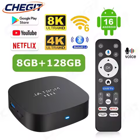 2026 New T1+ Android 16 8K Smart TV Box 8GB+128GB Dual Wifi6 BT for Netflix YouTube Google Assistant