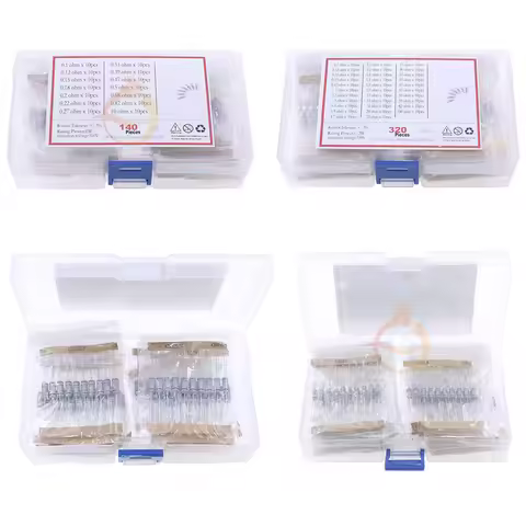 1/2W 1W Fuse Wirewound Resistor Mix kit Box 5color ring 0.1ohm 0.12R 0.15R 0.2R 0.33R 0.39R 0.47R 10