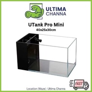 UTank Pro Mini 40x25x30cm Crystal Clear Aquarium with Side Filter Cover Water Pump - cc tank built-i