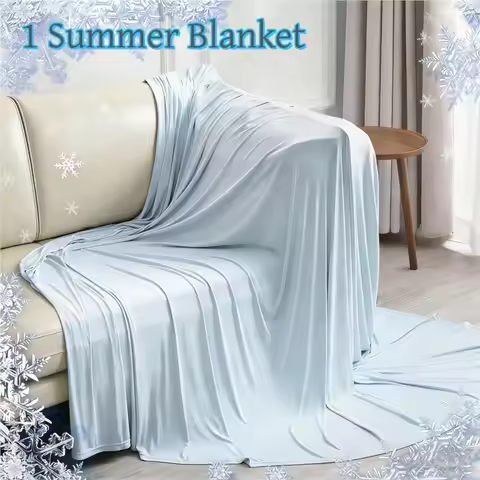 Summer Ice Silk Cooling Blanket Lightweight Breathable Multi-functional Cooling Bed Blanket Multiple