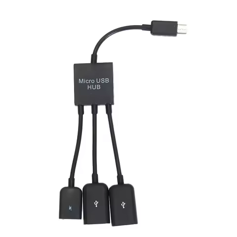 3 in 1 Micro USB HUB Dual Micro USB 2.0 Host OTG Hub Adapter Male To Female Micro USB To 2 OTG Dual 
