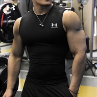Under Armour Official Tight Vest Men Summer Running Sportswear Fitness Training Vest Casual Sleevele