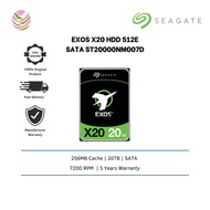 Seagate Exos X20 HDD 512E SATA ST20000NM007D (20TB/ SATA/ 7200/ 256MB/ 5 yrs)