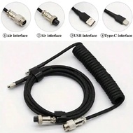 Coiled USB C to USB A Mechanical Keyboard Cable 1.5M Metal Aviator Braided for Gaming Keyboards Avia