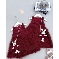 Váy dạ hoa đỏ bé gái size 8-28kg