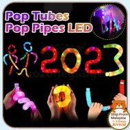 Pop Tube Popular Lamp Tube Sensory Fidget Toy Flash Light Stress relief toys for autistic children m