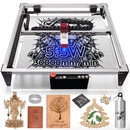 LUNYEE Laser-4040 CNC Router Machine Laser Engraver 10W/5.5W Laser 3-axis All Aluminum Frame for Woo