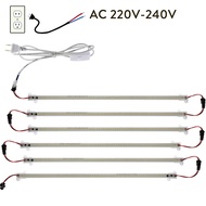 1X 2X 3X 4X 5X 6X 30cm LED Rigid Strip Under Cabinets 8W 72 LEDs Tube Bar Lighting 220V 240V With EU Plug For Home Shop Decor