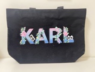 Karl Lagerfeld 黑色帆布防水托特包