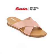 Bata บาจา รองเท้าส้นแบนแบบสวม รองเท้าแตะ ใส่ลำลอง แฟชั่น สำหรับผู้หญิง สีขาว 6611424 สีชมพู 6615424