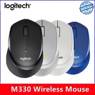 Logitech M330 เมาส์ไร้สายเงียบเมาส์ 2.4GHz USB 1000DPI เมาส์ออปติคอลสำหรับ Office PC/แล็ปท็อปเมาส์ Gamer 100% Original Black Wireless