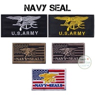 อาร์ม 04 ตีนตุ๊กแก NAVY SEAL อเมริกา ตีนตุ๊กแก ติด เสื้อ กระเป๋า อาม หมวก ธง สหรัฐ ธงชาติ แขน ทหาร ต