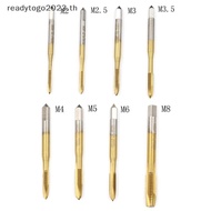 [RD] M2/M2.5/M3/M3.5/M4/M5/M6/M8 HSS Metric Straight Flute Thread Screw Tap Plug Tap [Ready Stock]