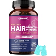 Biotin Gummies for Hair Skin and Nails -Hair Vitamins with Biotin, Zinc, Vitamin A, B6, B12, D3 & Mo