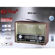 Pu Xing PX-2002BT Classic Radio AM / FM / SW 1-2 4 band Radio + USB /TF / MP3