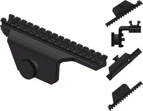 4-Point Locking Deluxe M14/M1A Scope Mount, Over 6-inch Fully Picatinny-Compatible top Rail with 15 