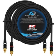 30 Foot RCA Cable Pair - Audioblast HQ-1 BRAID (Black) Flexible - Dual Shielded (100%) High-Definiti