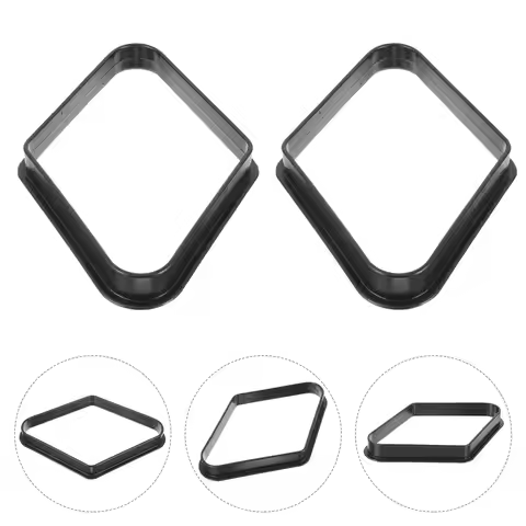 2Pcs Pool Ball Rack Triangle Frame Strong Stable Design for Billiard 9-Ball Game Home Club Snooker O