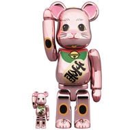 Be@rbrick Manekineko Peach Rose Gold 400% + 100%