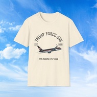 2025 Trump Trump Force One Tshirt Boeing 757 Golf Business Estate Usa Patrotic