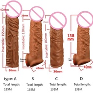 Liquid Silicone Penis Extender Sleeve Delay Ejaculation Condom for Men Sexual Enhancement Products C